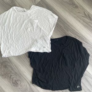 Alo Yoga Crop top Bundle “Veil short sleeve top” new without tags